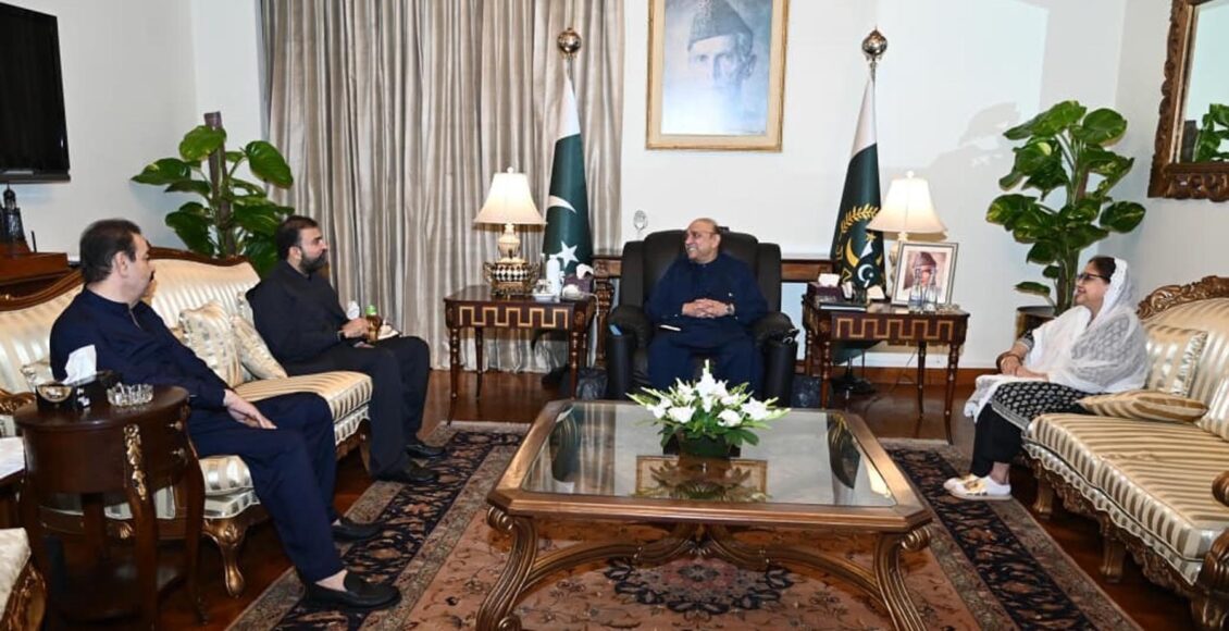صدر آصف علی زرداری سے وزیراعلی بلوچستان میر سرفراز بگٹی کی ملاقات، امن و امان پر تبادلہ خیال