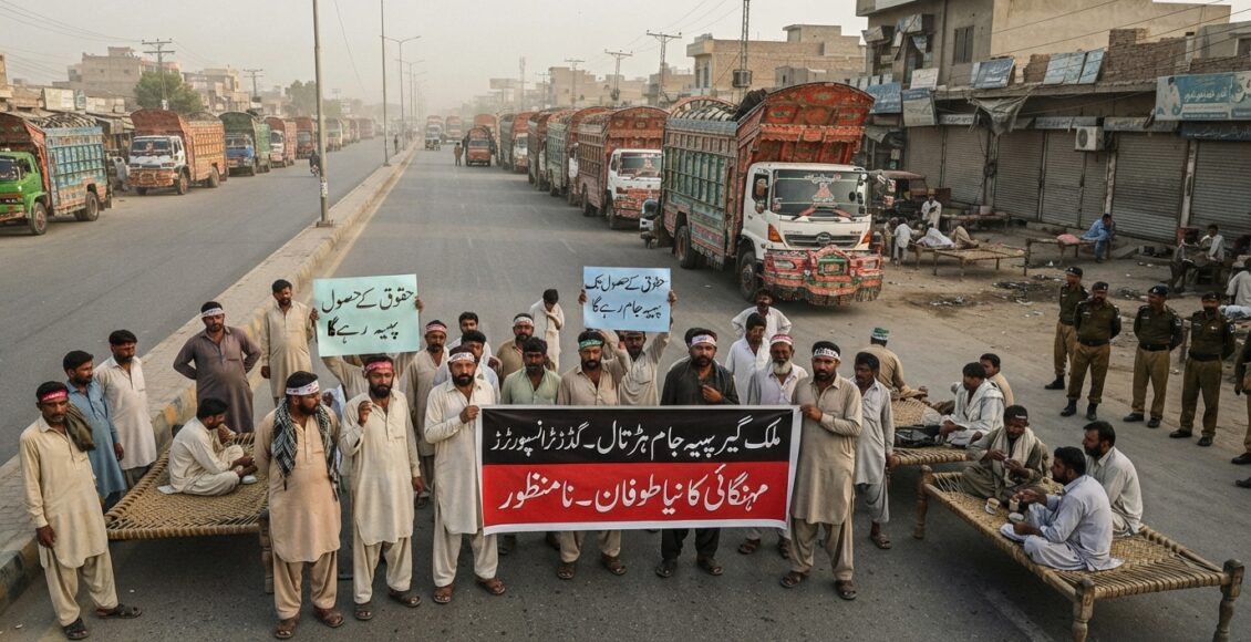 گڈز ٹرانسپورٹرز کی ہڑتال، مہنگائی کے نئے طوفان کا خدشہ