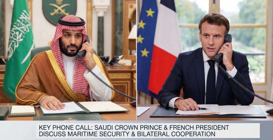 محمد بن سلمان اور میکرون کا اہم ٹیلیفونک رابطہ، بحری سلامتی اور دو طرفہ تعاون پر مشاورت