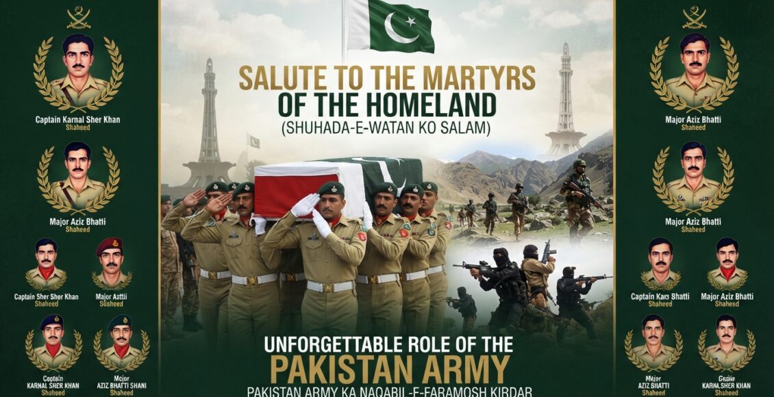 شہداء وطن کی قربانیاں اور پاک فوج کا ناقابلِ فراموش کردار