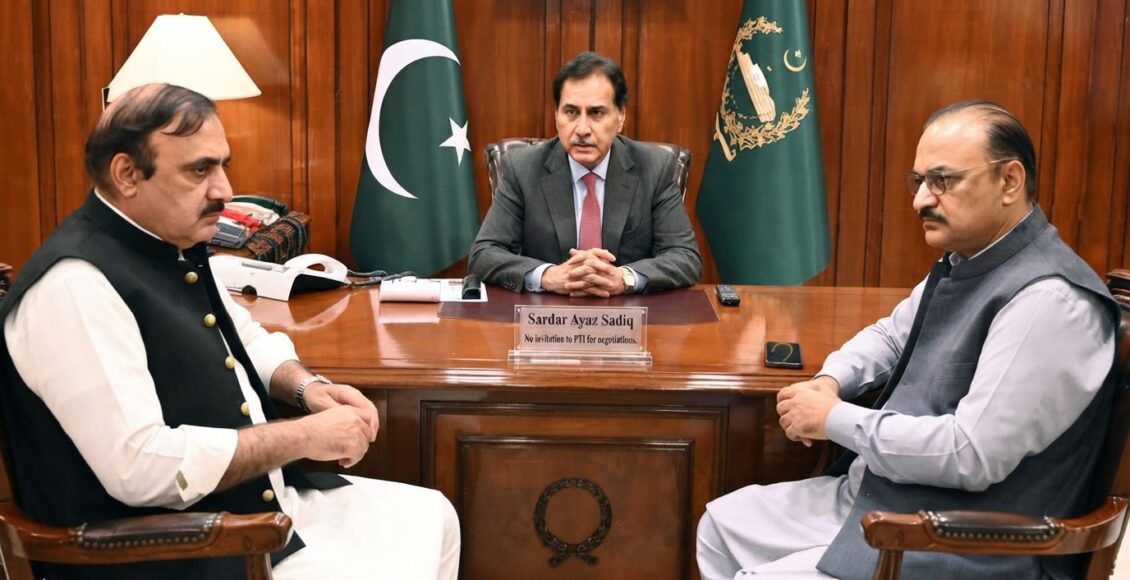 پی ٹی آئی کو حکومت کے ساتھ مذاکرات کی بحالی یا دوبارہ مذاکرات شروع کرنے کی کوئی دعوت یا تجویز نہیں دی، سردار ایاز صادق