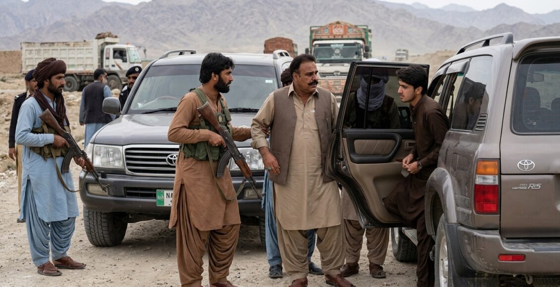 مستونگ مسلح افراد کی ناکہ بندی سردار شاہ زمان علیزئی بیٹے سمیت مبینہ طور پر اغوا